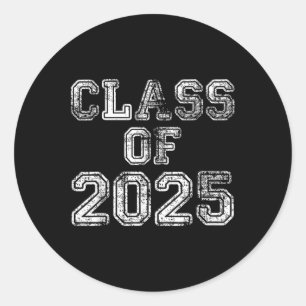 Cl Of 2025, Senior 2025 Graduation Vintage School Classic Round Sticker