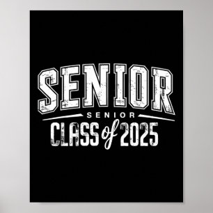 Cl Of 2025 Senior 2025 Vintage Seniors Graduation  Poster