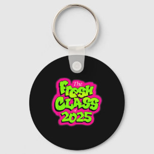 Cl Of 2025 Senior Fresh 90s Tv Style Retro Graduat Key Ring