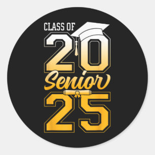 Cl Of 2025 Senior Grad College Graduation Gift Wom Classic Round Sticker