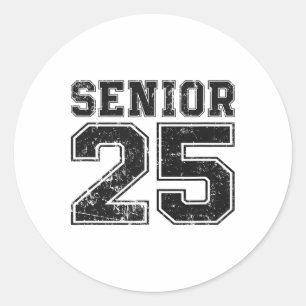 Cl Of 2025 Senior Graduate Classic Round Sticker
