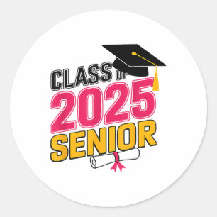 Cl Of 2025 Senior Graduation _1  Classic Round Sticker