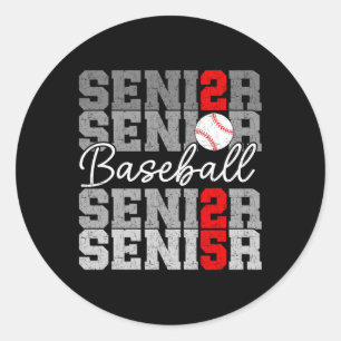 Cl Of 2025 Senior Sell Retro Graduation 2025 Men B Classic Round Sticker