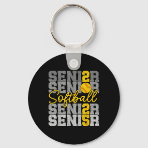 Cl Of 2025 Senior Softball Retro Graduation 2025 M Key Ring