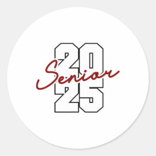 Cl Of 2025 Seniors High School College Graduation  Classic Round Sticker