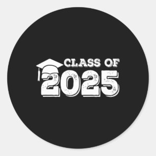 Cl Of 2025 Shirt Senior Graduation 2025  Classic Round Sticker