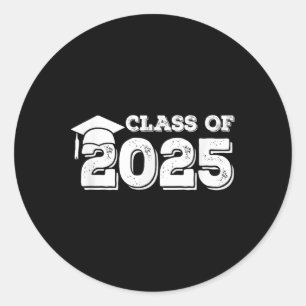 Cl Of 2025 Shirt Senior Graduation 2025  Classic Round Sticker