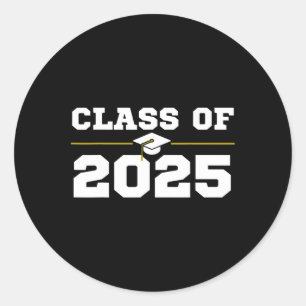 Cl Of 2025 Shirt Senior Year 25 Ck To School Colou Classic Round Sticker