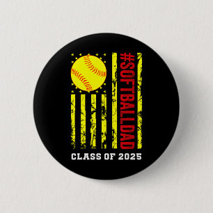 Cl Of 2025 Softll Dad Senior Graduation Graduate M 6 Cm Round Badge