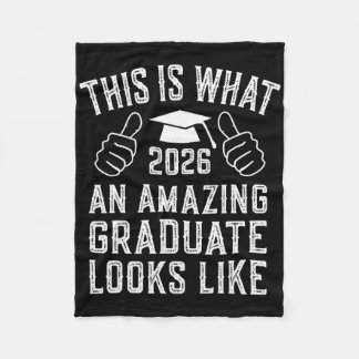 Cl Of 2026 Amazing Graduate Graduation For Him Her Fleece Blanket