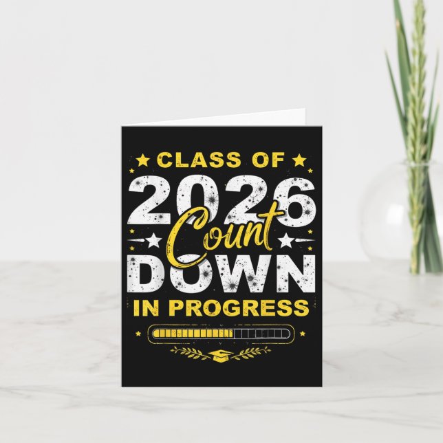 Cl Of 2026 Count Down Graduation Fun First Day Of  Card (Front)