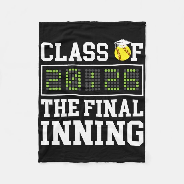 Cl Of 2026 Final Inning Softll Senior 2026 _1  Fleece Blanket (Front)