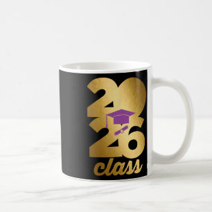 Cl Of 2026 Graduation Golden Numbers Cap Diploma Coffee Mug