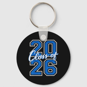 Cl Of 2026 Graduation Varsity Blue White Letters Key Ring