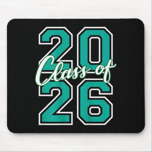Cl Of 2026 Graduation Varsity Teal And White On Th Mouse Pad