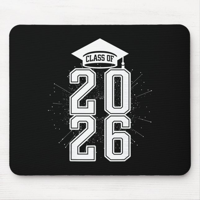 Cl Of 2026 Hat And Tel Design Blue  Mouse Pad (Front)