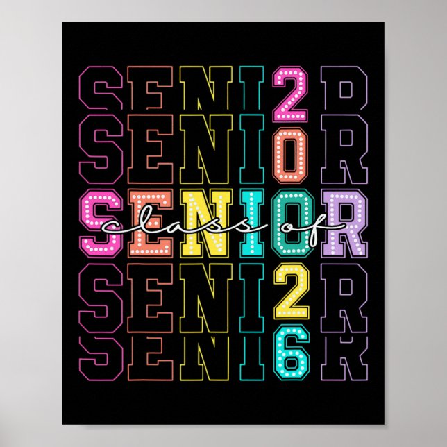 Cl Of 2026 Senior 2026 Back To School 2026 Graduat Poster (Front)