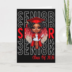 Cl Of 2026 Senior 2026 Black Women Girls Graduatio Card