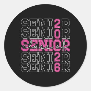 Cl Of 2026 Senior 2026 Grad Graduate Graduation 20 Classic Round Sticker