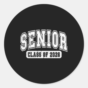Cl Of 2026 Senior 2026 Vintage Seniors Graduation  Classic Round Sticker