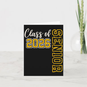 Cl Of 2026 Senior 26 High School Graduation Black  Card
