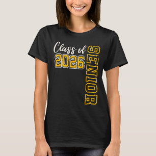 Cl Of 2026 Senior 26 High School Graduation Black  T-Shirt
