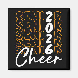 Cl Of 2026 Senior Cheer Cheerleader Cheerleading W Magnet