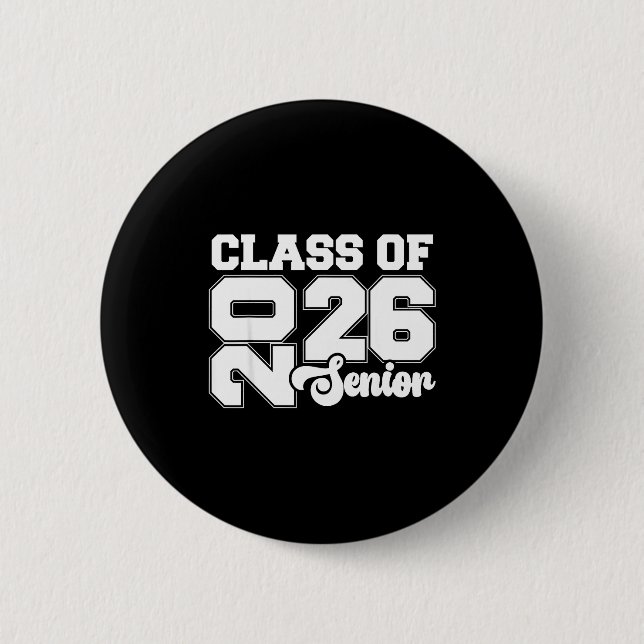 Cl Of 2026 Senior Graduation Day School Events, Se 6 Cm Round Badge (Front)