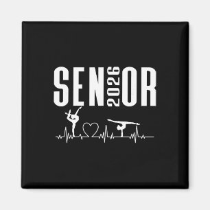 Cl Of 2026 Senior Gymnastics Themed Gymnast Heartb Magnet