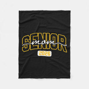 Cl Of 2026 Senior Mom High School Graduation Black Fleece Blanket