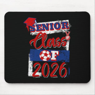 Cl Of 2026 Senior Soccer Player High School Gradua Mouse Pad
