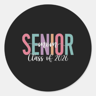 Cl Of 2026 Senior Sunrise Mum Graduation Classic Round Sticker