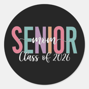 Cl Of 2026 Senior Sunrise Mum Graduation Classic Round Sticker