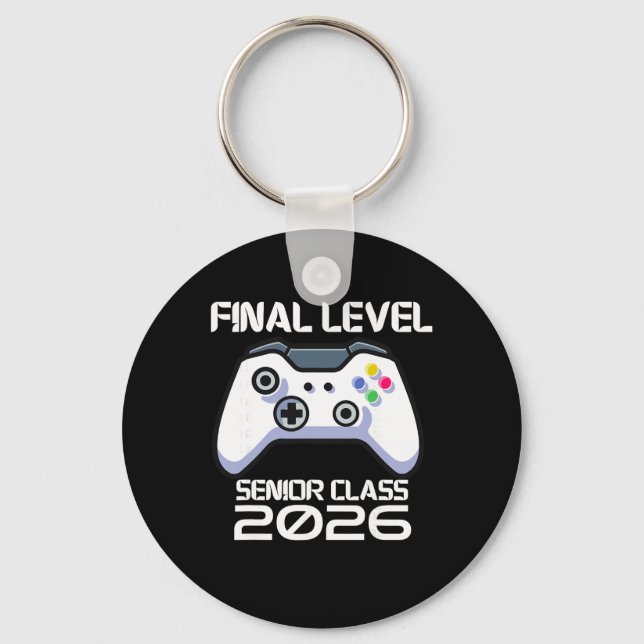 Cl Of 2026 Senior Video Game Final Level School Ga Key Ring (Front)