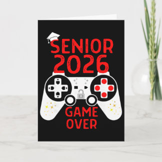 Cl Of 2026 Shirt Senior Video Game Over School Gam Card