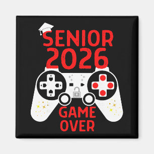 Cl Of 2026 Shirt Senior Video Game Over School Gam Magnet