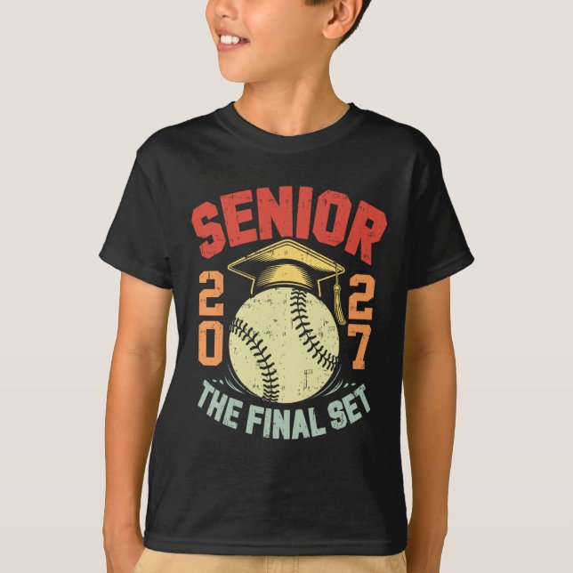 Cl Of 2027 Senior Softll The Final Set Graduation  T-Shirt (Front)