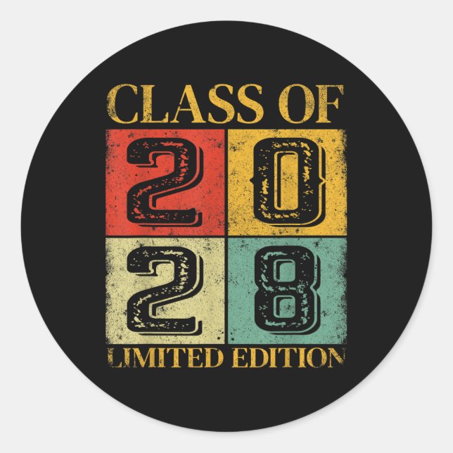 Cl Of 2028  Classic Round Sticker (Front)