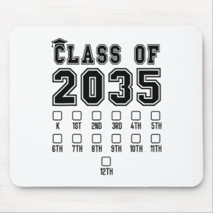 Cl Of 2035 Grow With Me First Day Of School Check Mouse Pad