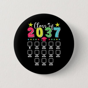 Cl Of 2037 Graduation Checklist Kindergarten 12th 6 Cm Round Badge