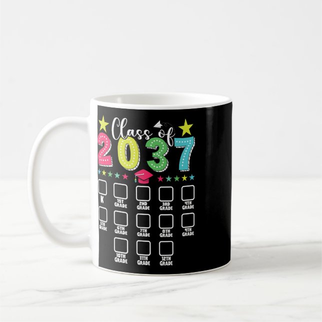 Cl Of 2037 Graduation Checklist Kindergarten 12th  Coffee Mug (Left)