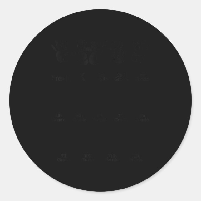 Cl Of 2038 Grow With Me Handprint Back To School  Classic Round Sticker (Front)