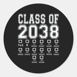 Cl Of 2038 Grow With Me Shirt Classic Round Sticker