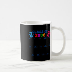 Cl Of 2038 Handprint Cute Back To School Pre-k Gra Coffee Mug