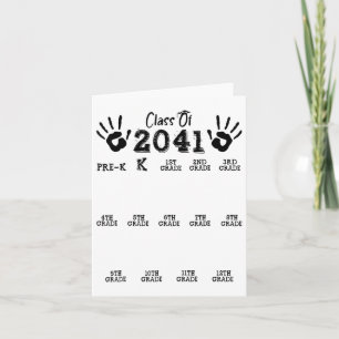 Cl Of 2041 Grow With Me Shirt Handprint Pre-k 12th Card