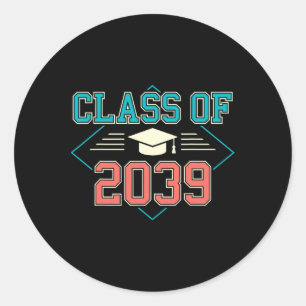 Cl Of 20&#  First Day Of School Pre K Grow To Gra Classic Round Sticker