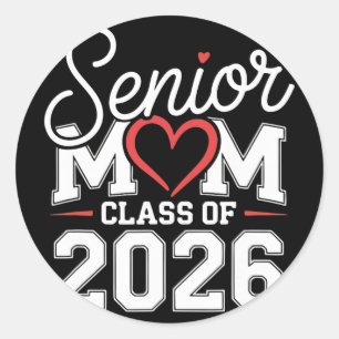 Cl Of 26 Senior Mum Classic Round Sticker