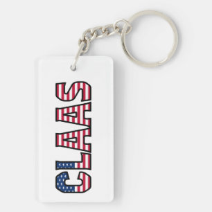 Claas Name Vorname USA Flagge Anhänger Schlüssel Key Ring