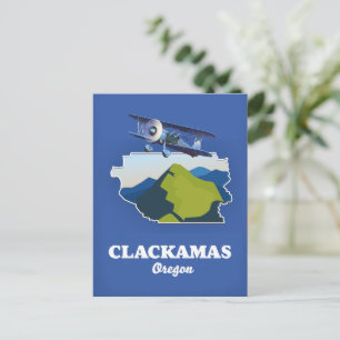 Clackamas Oregon USA map Postcard