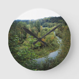 Clackamas River, OR Round Clock